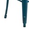Merrick Lane Elba Series Metal Stool with Powder Coated Finish and Integrated Floor Glides